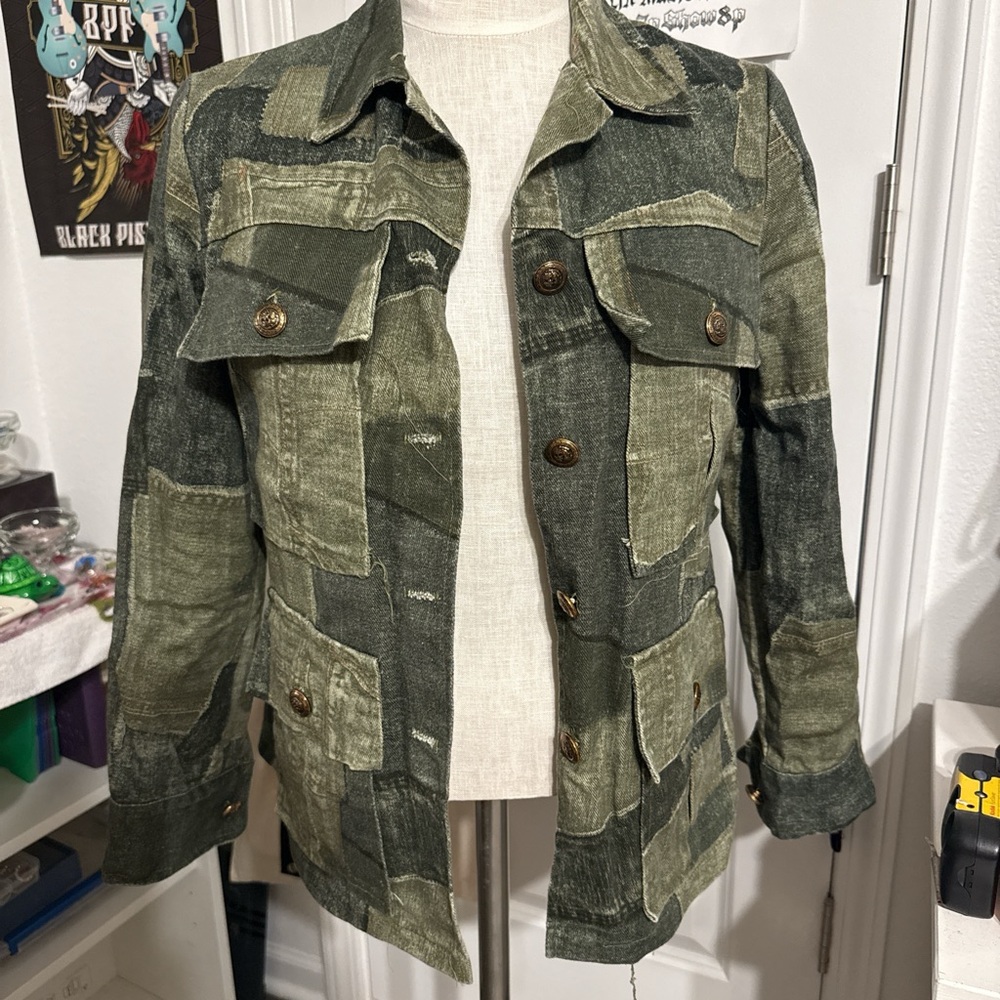 Patchwork Green Jacket - image 1